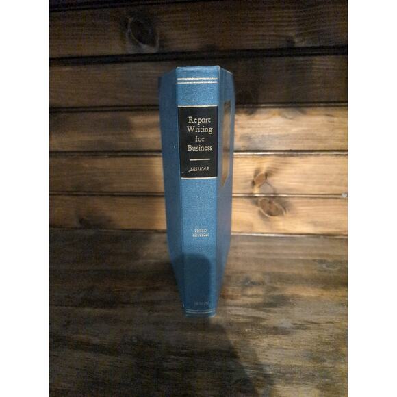 Report Writing for Business by Raymond V. Lesikar, 1969 Hardcover Reference Book - Picture 1 of 6